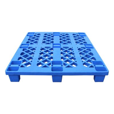 Китай Grid Nine Feet Forklift Plastic Pallet Blue Color продается