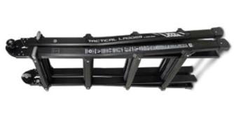 China Black Color Folding Step Ladder Straight Tactical Ladder Frame Loading 600kg for sale