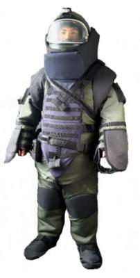 China Olive Green Eod Bomb Suit 21 Layer Woven Fabric Aramid Fiber for sale