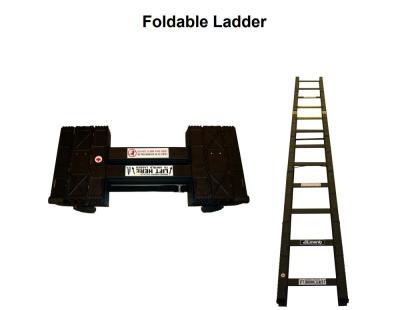 China Cast Aluminum Alloy 6 Ft Portable Tactical Ladder Foldable Unfolding Time 5 Seconds for sale