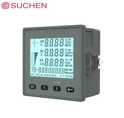 China NEW 300 Series  96*96mmThree Phase LCD AVHz,kwh Multi-function Power Meters for sale
