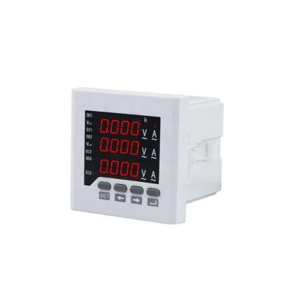China CN-3UIF73 80*80 mm Three Phase current voltage frequency AVHZ  Meter for sale
