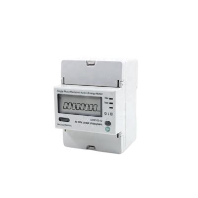 China Din-Rail Type Digital Meter Single Phase Electronic Type Active Energy Meter for sale