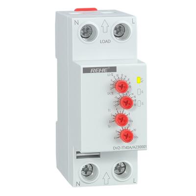 China DV2-1T40A Single Phase Auto Reset Over Voltage and Under Voltage Protective Device 40A for sale
