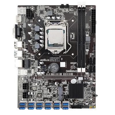 China Intel® B75 Soporte 12 GPU Cryptocurrency Eth Mining PC Motherboard 12 USB3.0 a PCIE 16X en venta