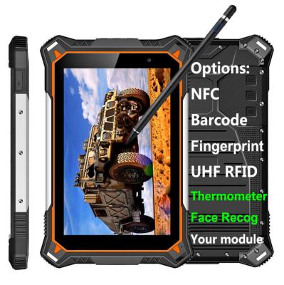 China Octa Core Android Rugged Tablet Pc 8 Inch Grote Batterij 4G LTE NFC IP68 Mini Computer Te koop
