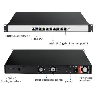 China 8 Gigabit LAN C236 support 9th I3 I5 I7 Industrial computer fanless mini pc firewall PC appliance for sale