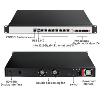 China 8 Gigabit LAN 4 SFP PC com firewall Intel® C236 / H170 9º I3 I5 I7 Suporte Xeon X3-1225 V5 PFsense Mikrotik à venda