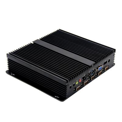 中国 Celeron® Bay Trail J1800 ファンレス産業用ミニ PC 6COM 1LAN VGA HDMI ディスプレイ コンピュータ 販売のため