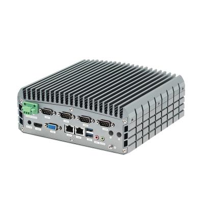 China Win10 Fanless Industrial Mini PC With 6 Serial Ports 2LAN GPIO Ports 7th i3 i5 i7 for sale