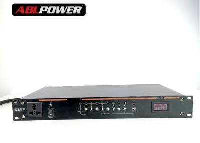 China Black 1000W 8 Channels Rack Mount Power Sequencer for sale
