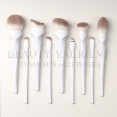China 9pcs All In One White Face Makeup Brush Set Patented X Style Cosmetic Brush Makeup Kits for sale