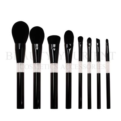 China 8pcs High End Makeup Brush Set 18.5cm Aluminum Tube Acrylic Handle for sale