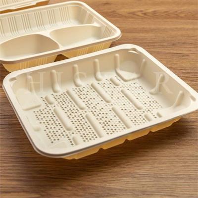 China Eco Friendly disposable Fruit Snack Tray Biodegradable natural Food Tray for sale