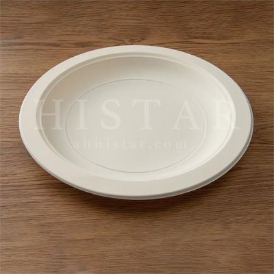 China Disposable Biodegradable Fruit Snack Tray Compostable Natural Colour Food Plates for sale