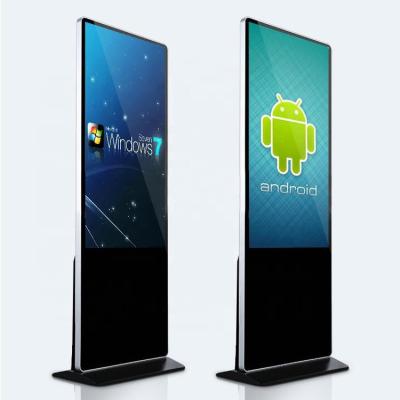 China 43 55 65 75 Indoor Floor Standing Kiosk Interactive Advertising LCD Display for sale