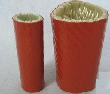 China Silicone Rubber Coated Fiberglass Sleeving  Heat-Insulation And Flame-Resistance for sale