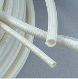 China Wite Silicone Coated Fiberglass Sleeving 30 Seconds Off-self time for sale