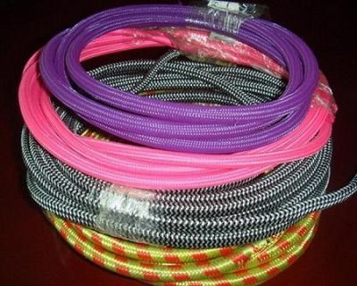 China Polyster Pet Expandable Braided Sleeving Black  For Electrical Cables / Power Cord for sale