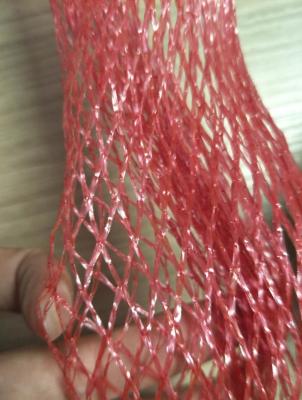 China PE Mesh Net Drawstring Bag Tubular Knitted Form Durable For Vegetable Packing for sale