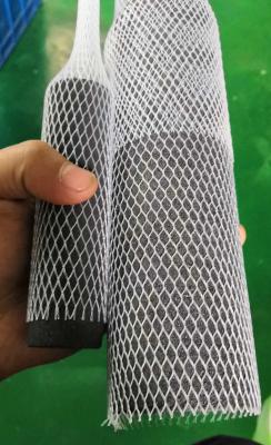 China Extruded PE Mesh Protective Netting Sleeve 5-150mm Width For Carbon Rod Filter for sale