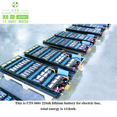 China HV battery pack 111V 666V 228Ah 151KWH Lithium Ion NMC Battery Long Range Customized For E-Bus for sale