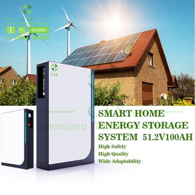 China 48V 100ah 200ah home storage lifepo4 powerwall battery 5kwh 10kwh wall mounted for sale