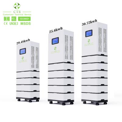 China lifepo4 battery 48v 20kwh 30kwh all in one stack with 5kw hybrid inverter for home energy storage system for sale