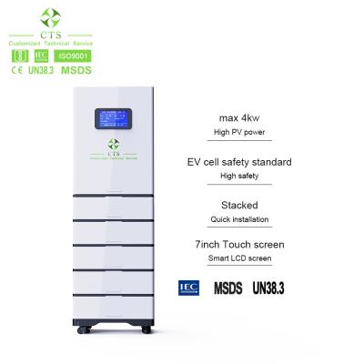 Chine batterie 10kwh lifepo4 empilable solaire solaire des batteries 48v d'ion de la batterie 48v 200ah de lithium à vendre