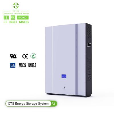 China CTS 10kwh lithium lifepo4 48v batterie powerwall ,home energy storage battery 5kw solar energy systems for sale
