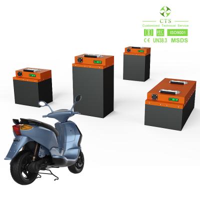 China Hot design 48v 72v 20ah 40ah lifepo4 lithium battery pack for electric scooter bike motorcycle for sale