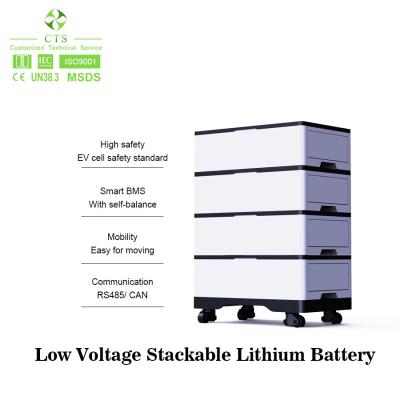 China Solar Storage Rack Mounted Stackable Battery Pack 48v 100ah Lifepo4 for sale