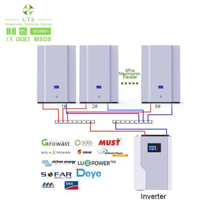 China Home Storage Lifepo4 Lithium Battery 48v 100ah 200ah 10kw For Solar System en venta