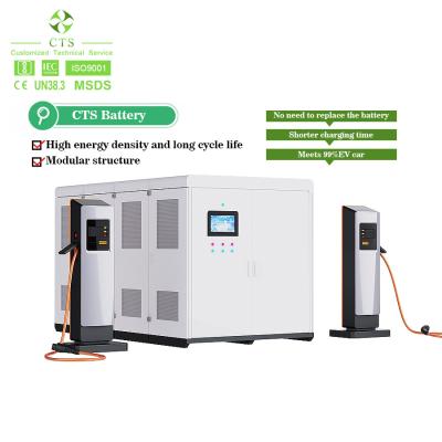 China CTS BESS 150kwh 300kWh Ev Lithium Battery Storage System With 50KW 100kW DC Fast EV Charger for sale