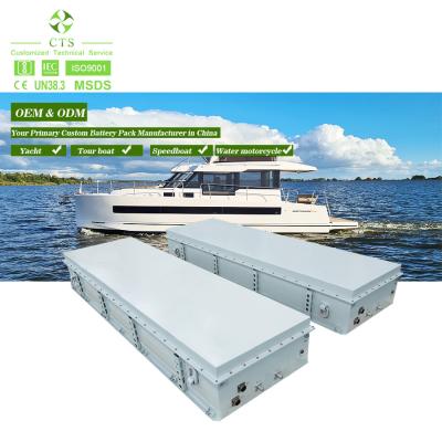 Cina CTS 60KW 80KW 350V yacht LIFEPO4 lithium battery for boat 400V 530V 200AH 100KWH 120KWH marine lithium battery in vendita