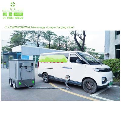 Chine Station de recharge rapide en courant continu 65kWh 141kWh 60kW Chargeur de batterie mobile portable pour véhicules électriques à vendre