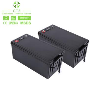 China LCD Display 12.8V 200Ah Lithium RV Deep Cycle Battery For Camper for sale
