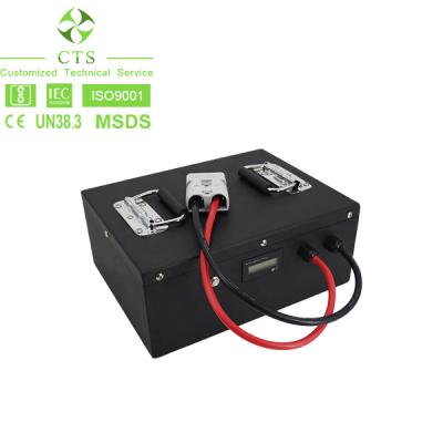 China Golf Cart 51.2V 100Ah Solar Energy Storage LiFePO4 Battery Cells With LED Screen for sale