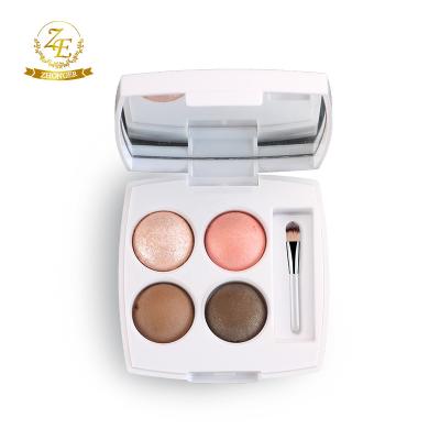 China Makeup Baked Eye Shadow 4 Colours Nude Eyeshadow Palette for sale