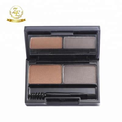 China Private Label 2 colour Eyebrow Powder Kit With Mirror And Brush for sale