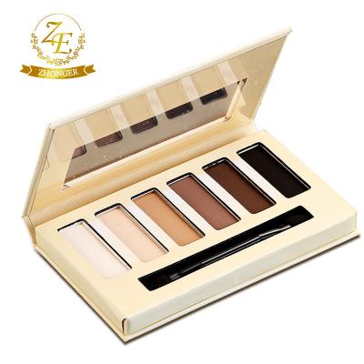 China Top Selling Make Up Cosmetics 6 Color Eyebrow Kit With Eyebrow Powder And Makeup Tool en venta