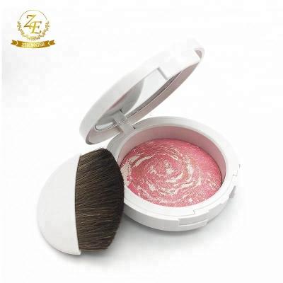China Face Makeup Cheek Baked Powder Blusher With Brush en venta