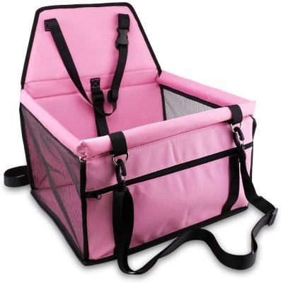 China  				Pet Reinforce Car Booster Seat for Dog Cat Portable and Breathable Bag with Seat Belt Dog Carrier Safety Stable for Travel with Clip on Leash 	         à venda