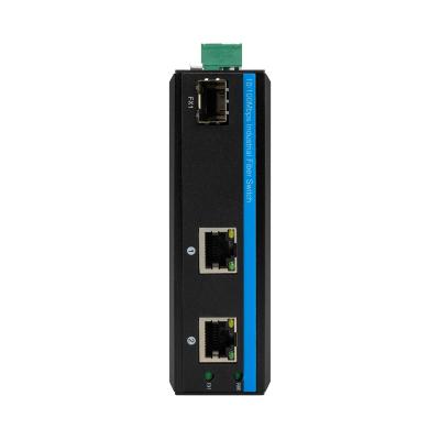 China IEEE 802.3at Industrial Fiber Switch POE SFP 48V 3 Port 10/100mbps for sale