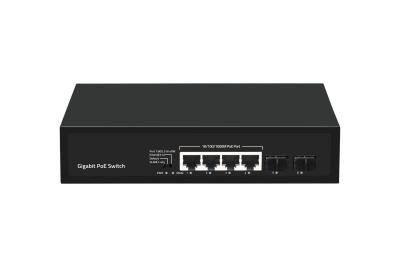 China Customized Industrial Poe Switch 2 SFP 6 Port Gigabit Switch for sale