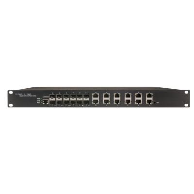 China 12sfp Hardened Industrial Managed Switch Poe Switch 24port 12RJ45 for sale