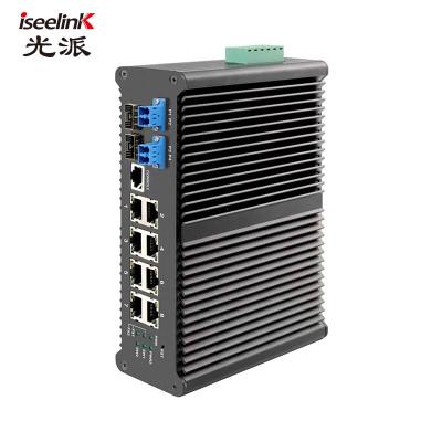 China 10/100/1000Mbps Managed 10port Industrial Fiber Bypass Switch for protection for sale