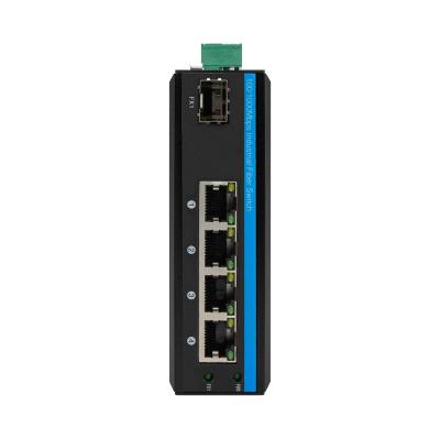 China 5 Port Unmanaged 1 SFP 4 RJ45 Ethernet Switch Industrial Gigabit Network Switch for sale