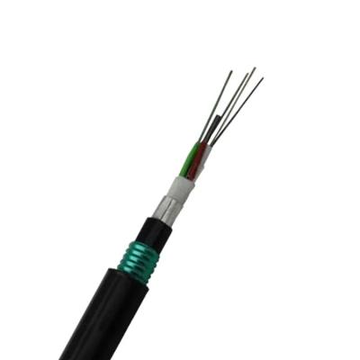 China GYTA53 Cable de fibra óptica 12 24 48 Armadura subterránea de núcleo para entierro directo colocación de chaqueta PE de larga distancia instalación en venta