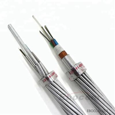China Opgw Cable Ground Wire Stranded Fibra 6 8 12 16 24 36 48 60 72core tension low price OPGW for sale